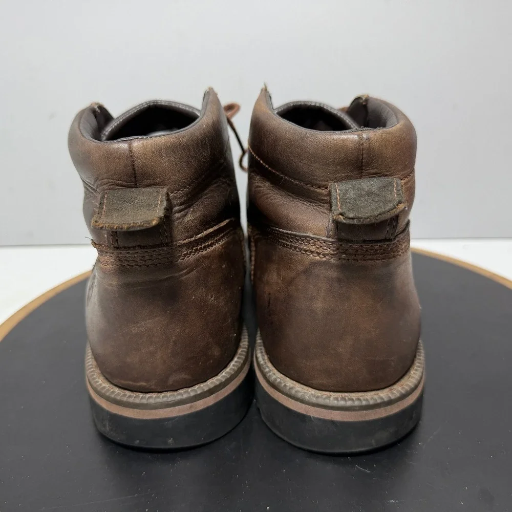 Timberland Moc Toe Chukka Boots Men 10 Dark Brown Leather Rugged Casual Workwear